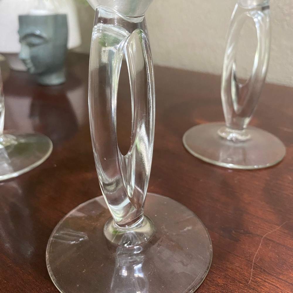 Set of 4, Libbey Omega Martini/Cosmo/Desert Glasses with an Open Loop Stem - Picture 5 of 7